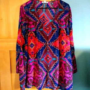 Billabong Tunic Dress - V-Neck Button Down